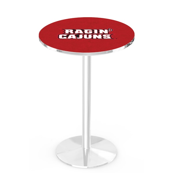 42" Chrome Louisiana-Lafayette Pub Table